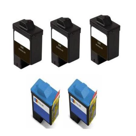 Product image for 999inks Compatible Multipack Dell T0529/T0530 2 Full Sets + 1 Extra Black Inkjet Printer Cartridges - Small