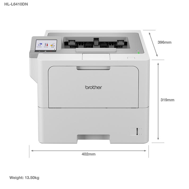 Product image for Brother HL-L6410DN A4 Mono Laser Printer - Small