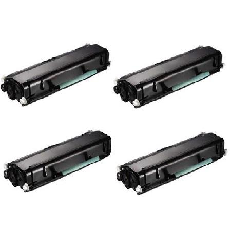 Product image for 999inks Compatible Quad Pack Lexmark X203A21G Black High Capacity Laser Toner Cartridges - Small