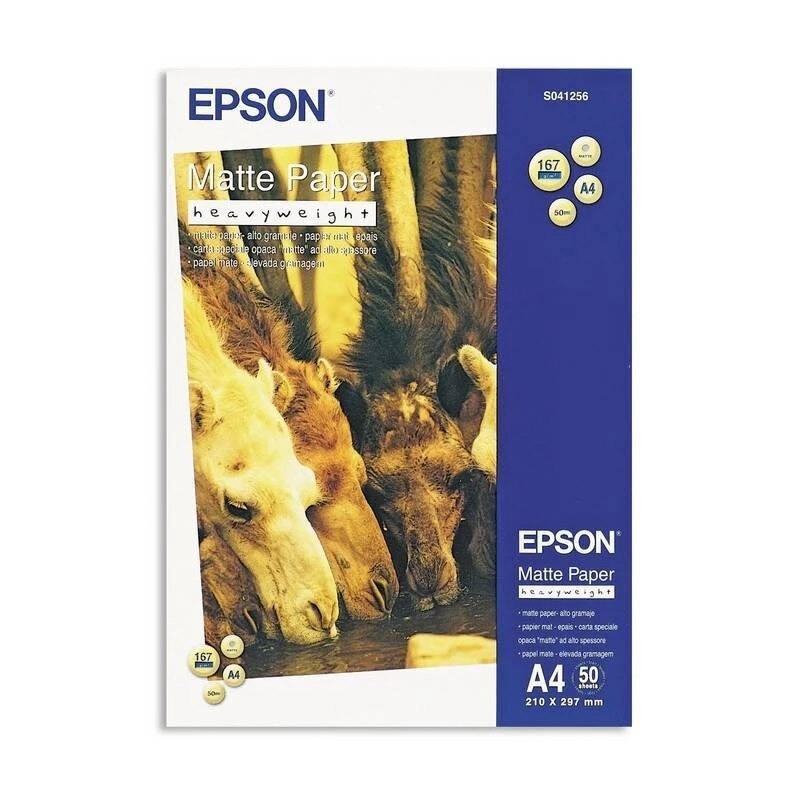 Product image for Epson S041256 A4 Matte Heavyweight Paper (50 Sheets) - Small