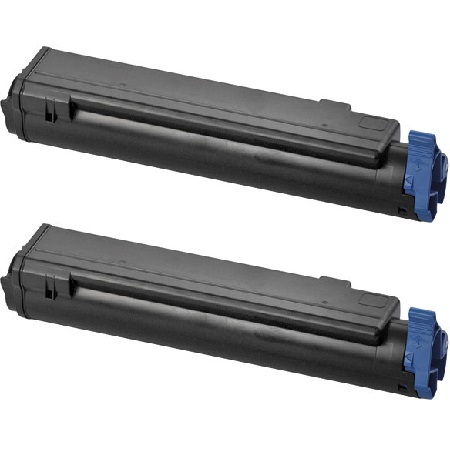 Product image for 999inks Compatible Twin Pack Oki 43979102 Black Laser Toner Cartridges - Small