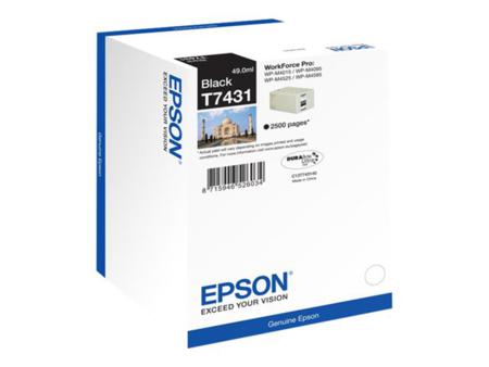 Product image for Epson T7431 (T74314010) Black Original Ink Cartridge - Small