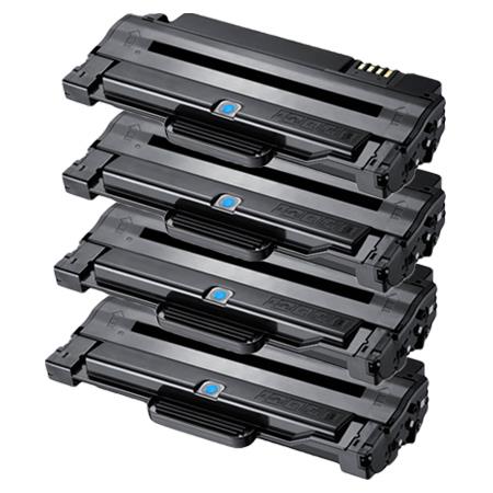 Product image for 999inks Compatible Quad Pack Samsung ML-TD1052L Black High Capacity Laser Toner Cartridges - Small