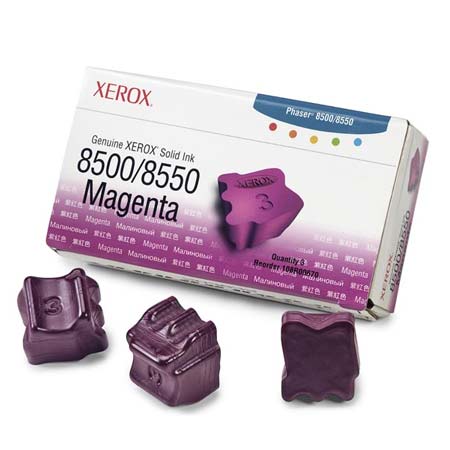 Product image for Xerox 108R00670 Magenta  Colour Originalstix (Pack of 3 Sticks) - Small