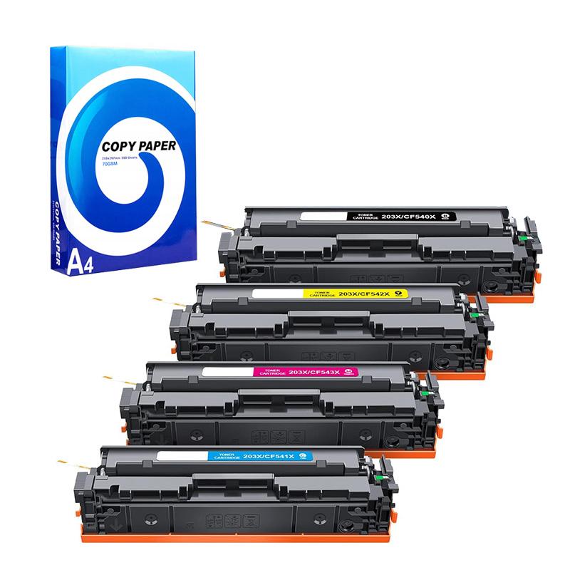 Product image for 999inks Compatible Multipack HP 203X 1 Full Set High Capacity Laser Toner Cartridges + Free A4 Ream Paper - Small
