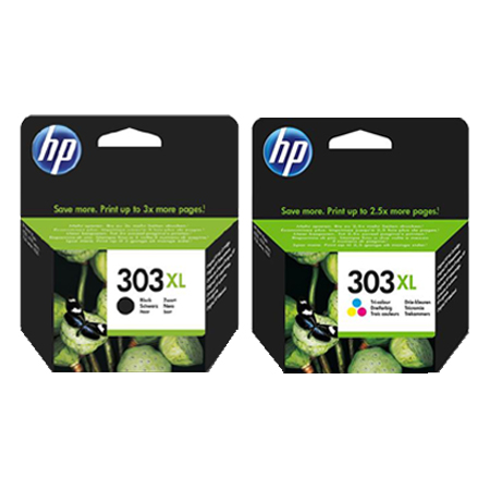 Product image for HP 303XL/3YN10AE Full Set Original High Capacity Inkjet Printer Cartridges - Small