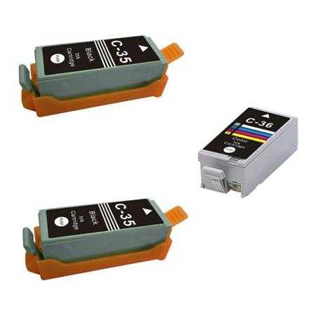 Product image for 999inks Compatible Multipack Canon PGI-35 and CLI-36 1 Full Set + 1 Extra Black Inkjet Printer Cartridges - Small
