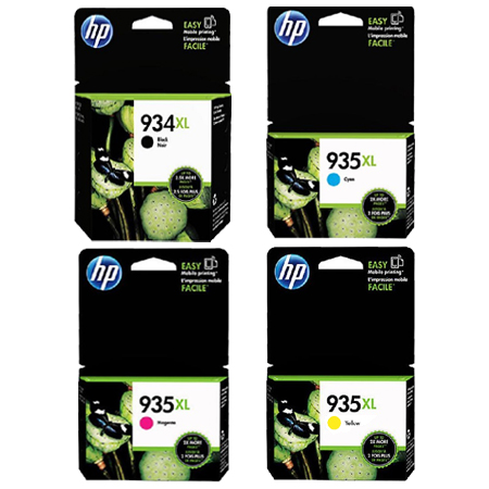 Product image for HP 934XL/935XL (X4E14AE) Full Set Original High Capacity Inkjet Printer Cartridges - Small