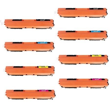 Product image for 999inks Compatible Multipack HP 130A 2 Full Sets Laser Toner Cartridges - Small