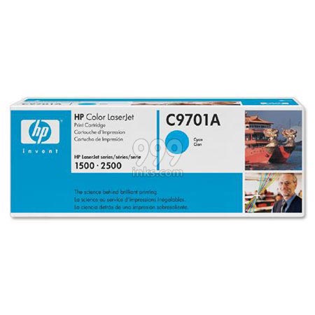 Product image for HP C9701A Cyan Original Toner Cartridge with Smart Printing Technology - Small