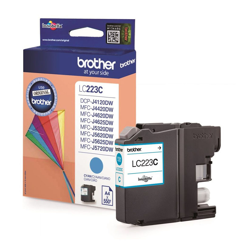 Product image for Brother LC223C Cyan Original Ink Cartridge - Small