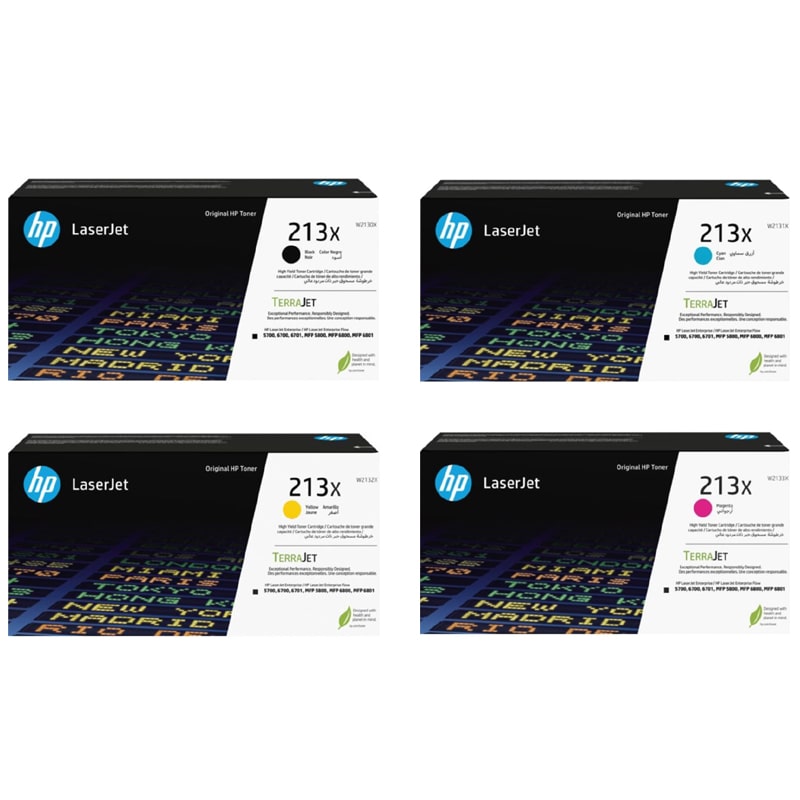 Product image for HP 213X Full Set Original High Capacity Toner Cartridges - Small