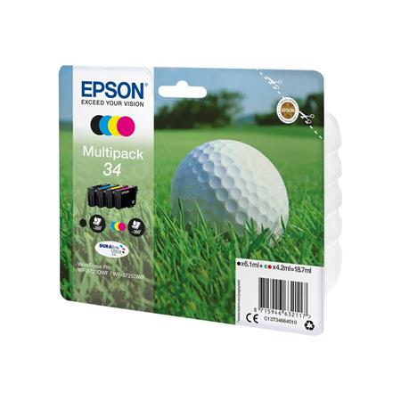 Product image for Epson 34 (T3476) Original DURABrite Ultra Standard Capacity Multipack (Golf Ball) - Small