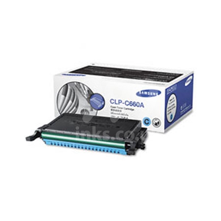 Product image for Samsung CLP-C660A Cyan Original Laser Toner Cartridge - Small