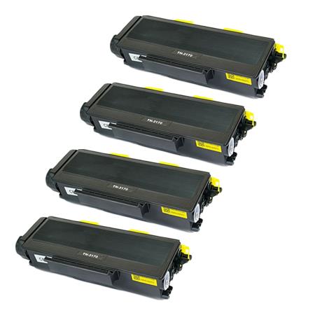Product image for 999inks Compatible Quad Pack Brother TN3170 High Capacity Laser Toner Cartridges - Small