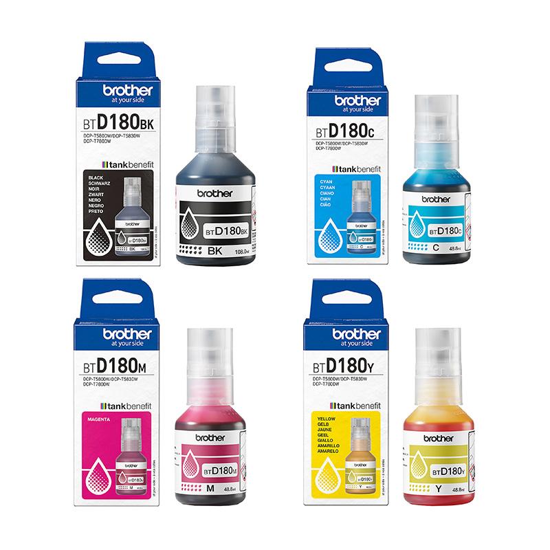 Product image for Brother BTD180BK/C/M/Y Full Set Original Ink Bottles - Small