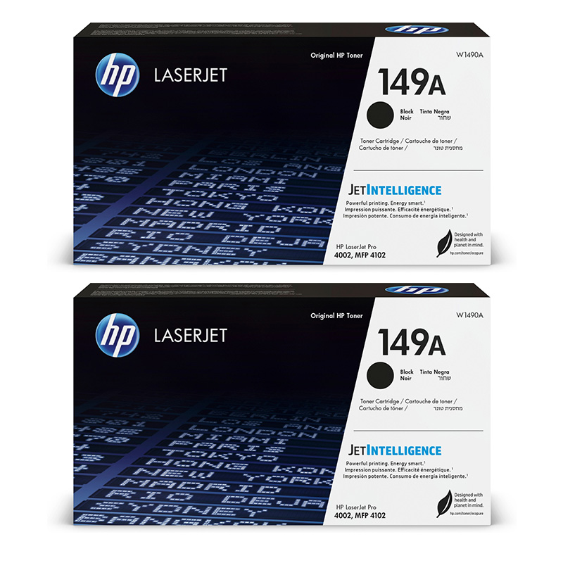 Product image for HP 149A/W1490A Black Original Standard Capacity Laser Toner Cartridges Twin Pack - Small