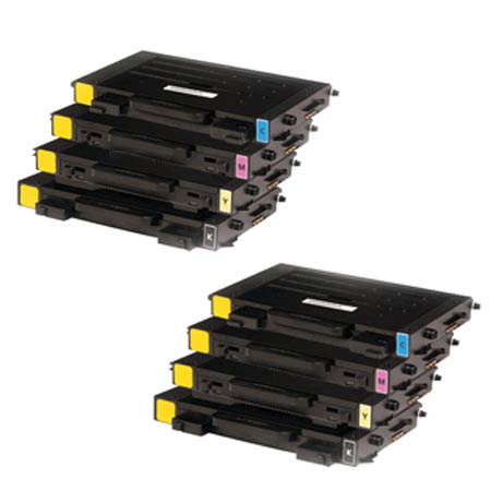 Product image for 999inks Compatible Multipack Samsung CLP-510 2 Full Sets High Capacity Laser Toner Cartridges - Small