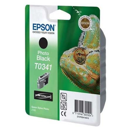 Product image for Epson T0341 Black Original Ink Cartridge (Chameleon) (T034140) - Small