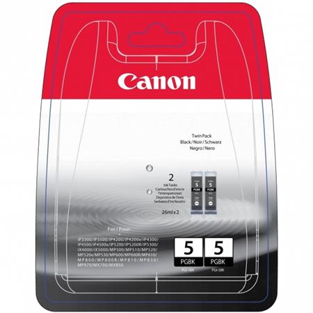 Product image for Canon PGI-5BK Black Original Cartridge Twin Pack - Small