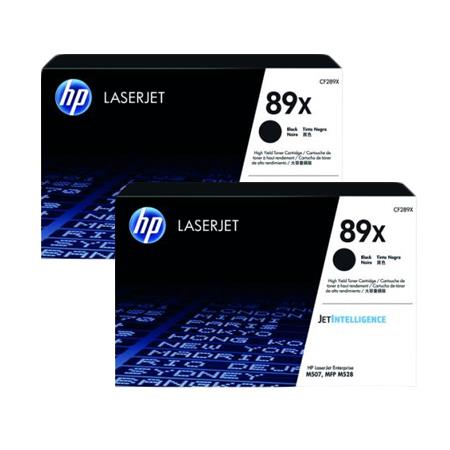 Product image for HP 89X/CF289X Black Original High Capacity Laser Toner Cartridge Twin Pack - Small