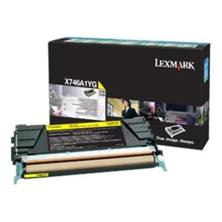Product image for Lexmark X746A1YG Yellow Original Return Program Toner Cartridge - Small