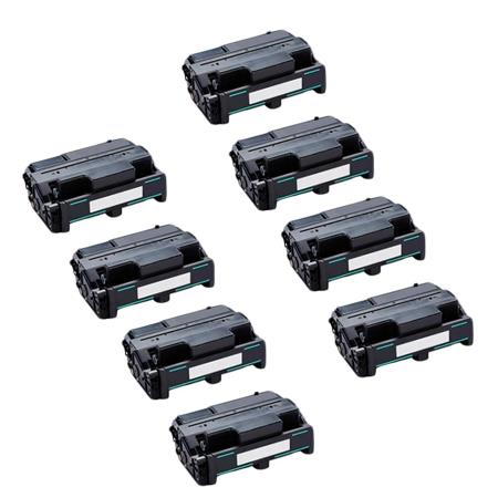 Product image for 999inks Compatible Eight Pack Ricoh 407013 Black Laser Toner Cartridges - Small