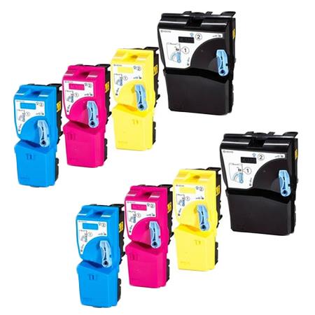 Product image for 999inks Compatible Multipack Kyocera TK-820K/Y 2 Full Sets Laser Toner Cartridges - Small
