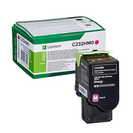 Product image for Lexmark C232HM0 Magenta Original High Capacity Return Program Toner Cartridge - Small