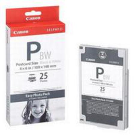 Product image for Canon Original E-P25BW Easy Photo Pack -Ink and 25 Postcard Size Sheets - Small