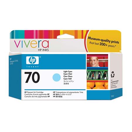 Product image for HP 70 Cyan Original Light Ink Cartridge (C9390A) - Small