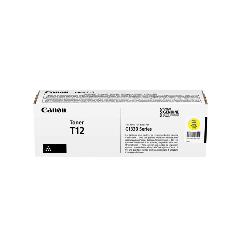Product image for Canon T12 (5095C006AA) Yellow Original Toner Cartridge - Small