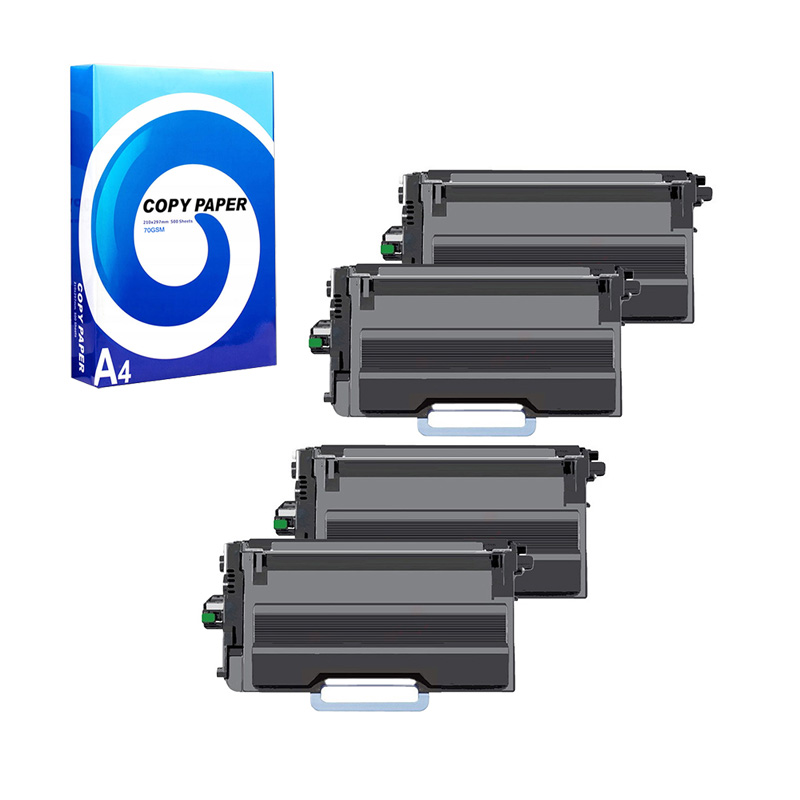 Product image for 999inks Compatible Quad Pack Brother TN3600XXL Extra High Capacity Laser Toner Cartridges + Free A4 Ream Paper - Small