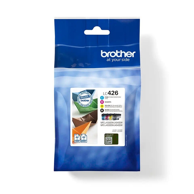 Product image for Brother LC426VAL BK/C/M/Y Original Multipack Standard Capacity Ink Cartridges - Small