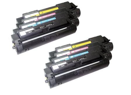 Product image for 999inks Compatible Multipack HP C4191A/C4194A 2 Full Sets Laser Toner Cartridges - Small