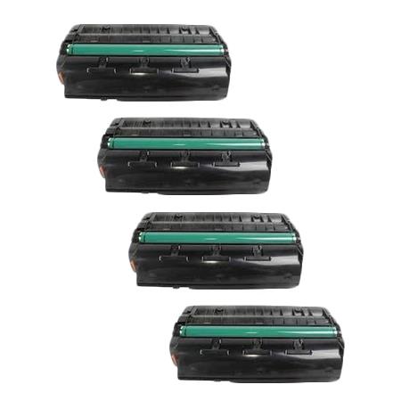 Product image for 999inks Compatible Quad Pack Ricoh 407249 Black Standard Capacity Laser Toner Cartridges - Small