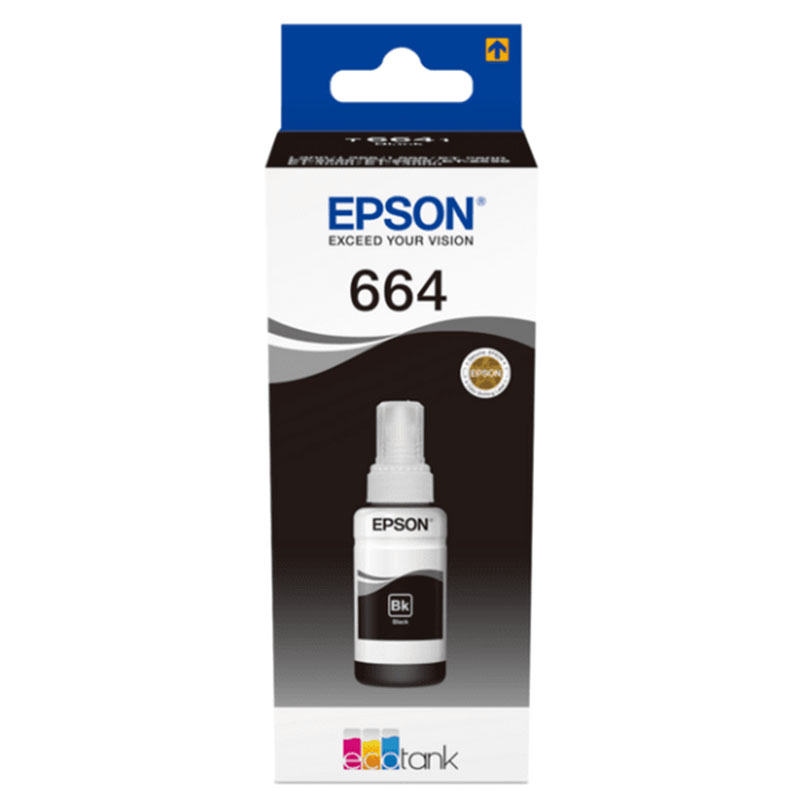 Product image for Epson T6641 Black Original Ink Bottle (C13T664140) - Small