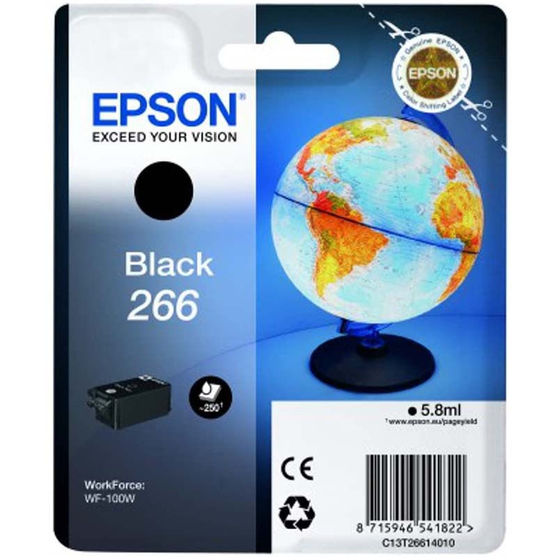 Product image for Epson 266 Black Original Ink Cartridge - Small