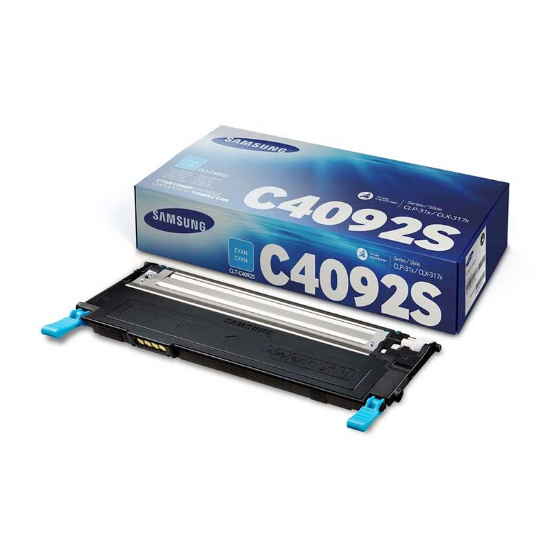 Product image for Samsung CLT-C4092S Cyan Original Toner Cartridge - Small