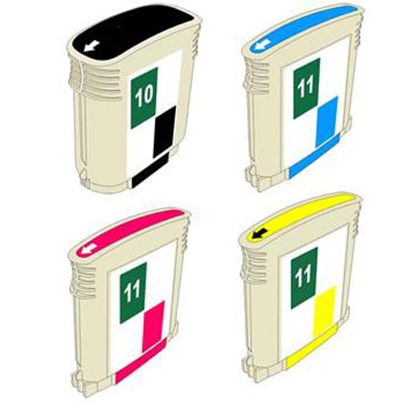 Product image for 999inks Compatible Multipack HP 10/11 1 Full Set Inkjet Printer Cartridges - Small