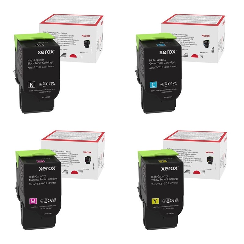 Product image for Xerox 006R04364/67 Full Set Original High Capacity Toner Cartridges - Small