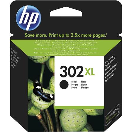 Product image for HP 302XL Black Original High Capacity Ink Cartridge (F6U68AE) - Small