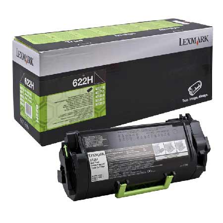 Product image for Lexmark 622H Black Original Return Program High Capacity Toner Cartridge - Small