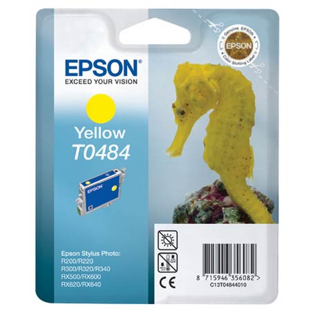 Product image for Epson T0484 Yellow Original Ink Cartridge (Seahorse) (T048440) - Small