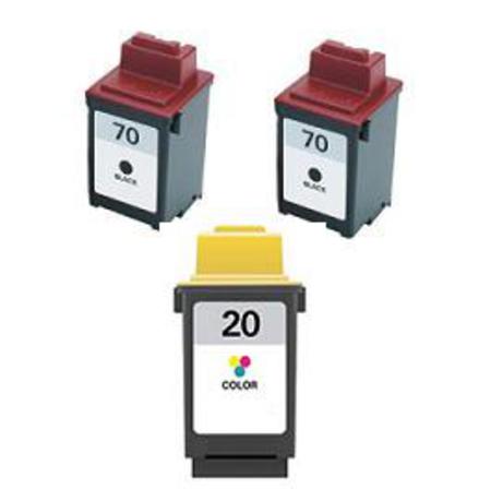 Product image for 999inks Compatible Multipack Lexmark 70/20 1 Full Set + 1 Extra Black Inkjet Printer Cartridges - Small