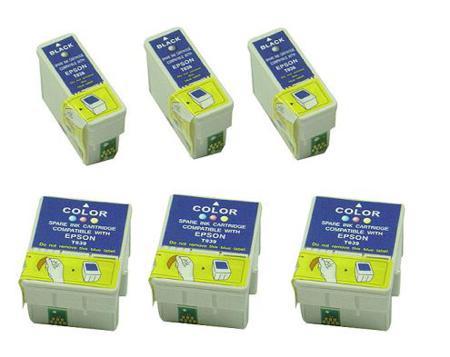 Product image for 999inks Compatible Multipack Epson T038/T039 3 Full Sets Inkjet Printer Cartridges - Small