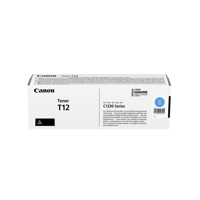 Product image for Canon T12 (5097C006AA) Cyan Original Toner Cartridge - Small
