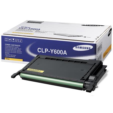 Product image for Samsung CLP-Y600A Yellow Original Toner Cartridge - Small