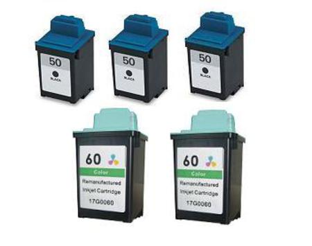 Product image for 999inks Compatible Multipack Lexmark 50/60 2 Full Sets + 1 Extra Black Inkjet Printer Cartridges - Small
