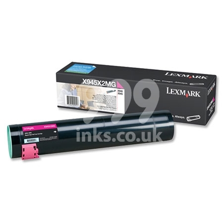 Product image for Lexmark X945X2MG Magenta Original High Capacity Toner Cartridge - Small